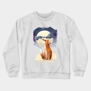 The fox and the moon Crewneck Sweatshirt